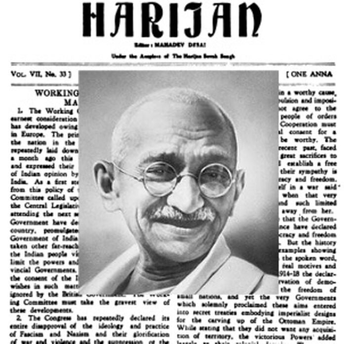 महात्मा गांधी,टाईम्स ऑफ इंडिया,हरिजन समेत 10 अखबार जिनसे वे जुड़े रहे।