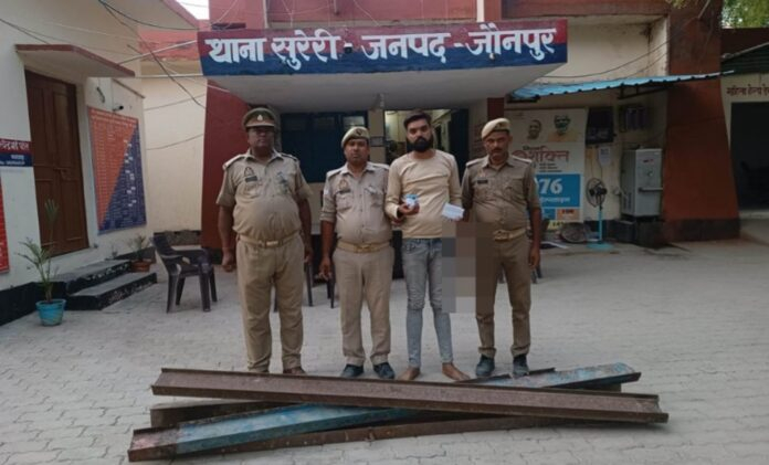 चोरी के माल के साथ अभियुक्त गिरफ्तार