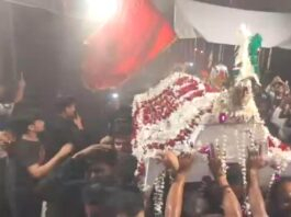 खेतासराय:18 मुहर्रम पर निकला बनी हाशिम का ताबूत जुलूस,देर रात तक गूंजते रहे नौहे