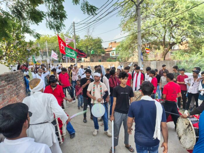 मोहर्रम की बारहवीं को निकला तीजा का जुलूस