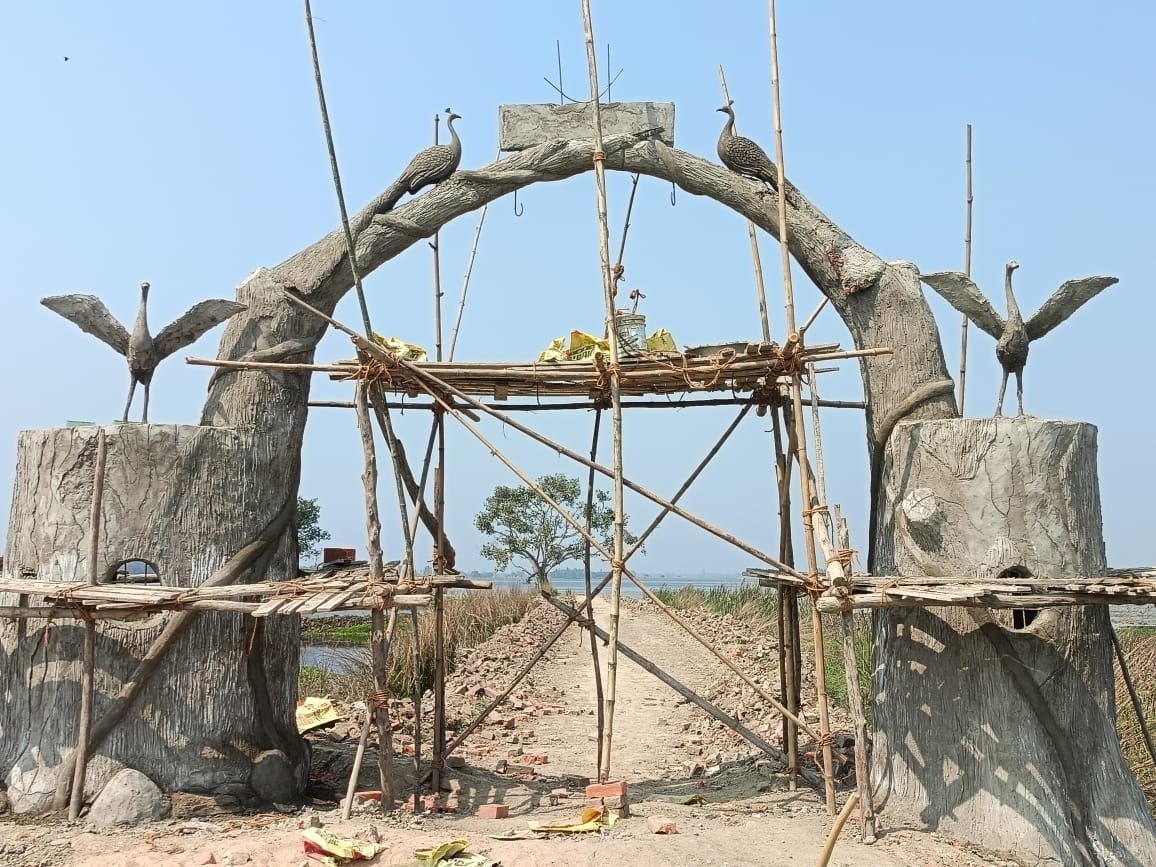 गूजरताल वेटलैंड विकास कार्यों का निरीक्षण